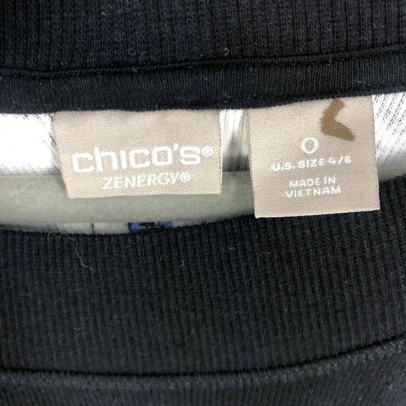 Chico's Zenergy Floral Back Soft tunic top 0 / 4 - Picture 4 of 5